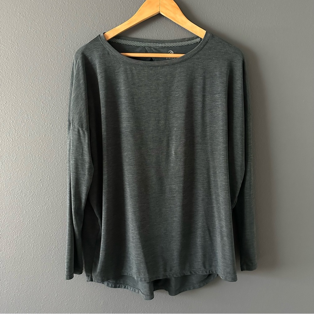 MPG Teal Blue Long Sleeve Top